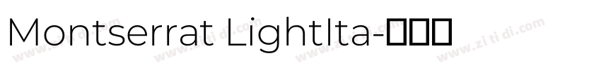 Montserrat LightIta字体转换